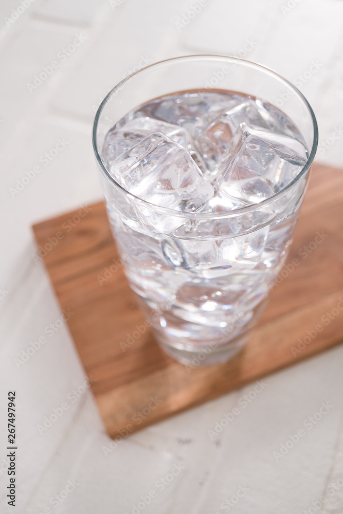 Clear lime drink with ice Clear lime drink with ice