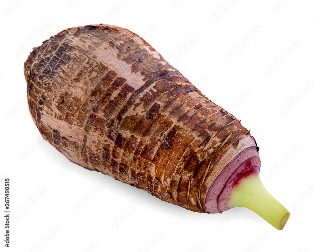 Taro, sliced of taro isolated on white background Taro, sliced of taro isolated on white background