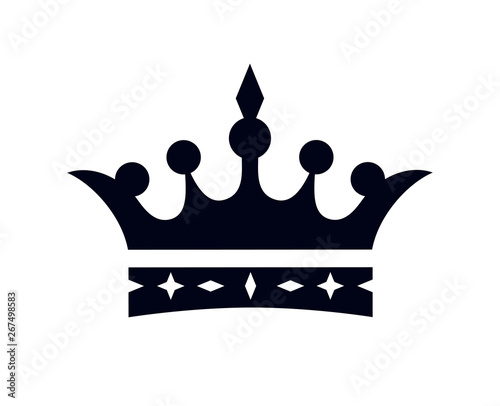 King's or queen's  crown  silhouette vector illustration