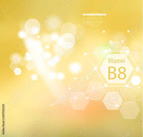 Vitamin B8 on an abstract background. photo