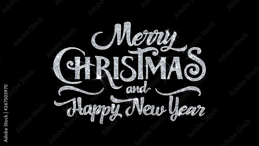 Merry Christmas Happy New Year Greetings card Abstract Blinking Sparkle Glitter Particle Looped Background. Gift, card, Invitation, Celebration, Events, Message, Holiday Festival Merry Christmas Happy New Year Greetings card Abstract Blinking Sparkle Glitter Particle Looped Background. Gift, card, Invitation, Celebration, Events, Message, Holiday Festival