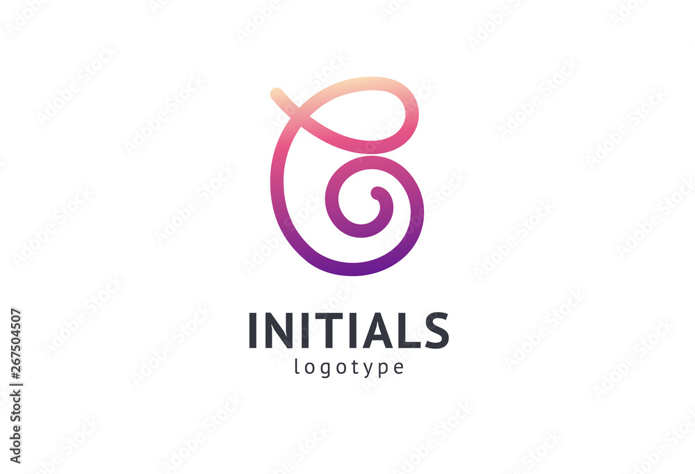 Monogram design elements, graceful template. Calligraphic elegant logo design. B logo. B line art monogram. Monogram design elements, graceful template. Calligraphic elegant logo design. B logo. B line art monogram.