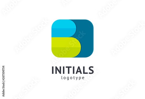 Monogram design elements, graceful template. Calligraphic elegant logo design. B logo. B line art monogram.