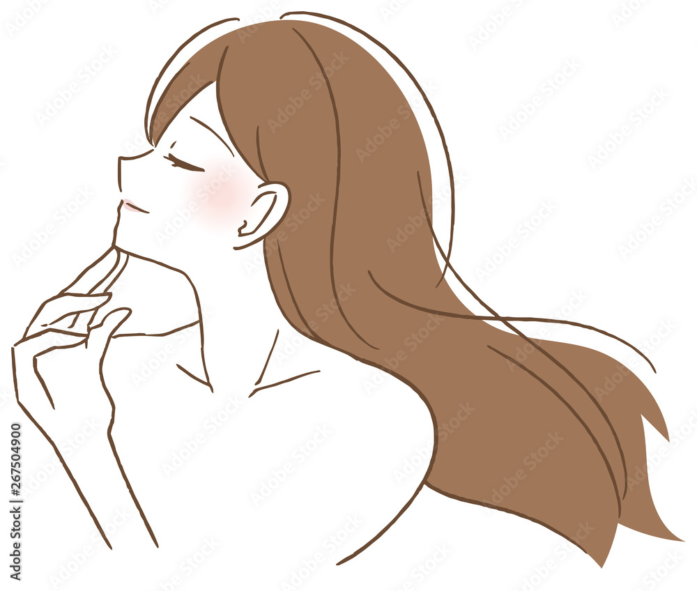 女性の顔 美容 イラスト Stock Vector Adobe Stock