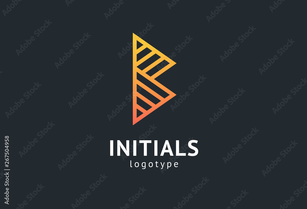 Monogram design elements, graceful template. Calligraphic elegant logo design. B logo. B line art monogram. Monogram design elements, graceful template. Calligraphic elegant logo design. B logo. B line art monogram.