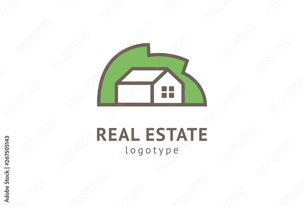 Abstract real estate agent logo icon vector design. Rent, sale of real estate vector logo, House cleaning, home security, real estate auction, grass cutting. Vector building logo concept. Abstract real estate agent logo icon vector design. Rent, sale of real estate vector logo, House cleaning, home security, real estate auction, grass cutting. Vector building logo concept.