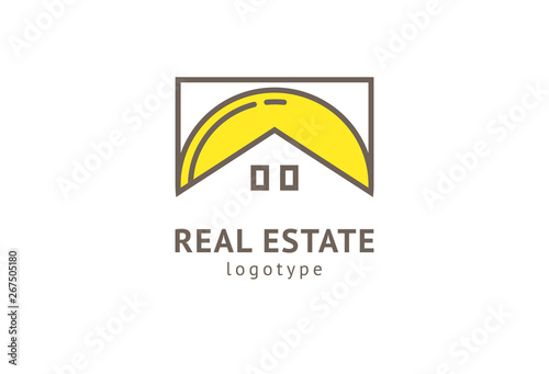 Free Download Abstract real estate agent logo icon vector design. Rent, sale of real estate vector logo, House cleaning, home security, real estate auction. Vector building logo concept. - GFXLoad