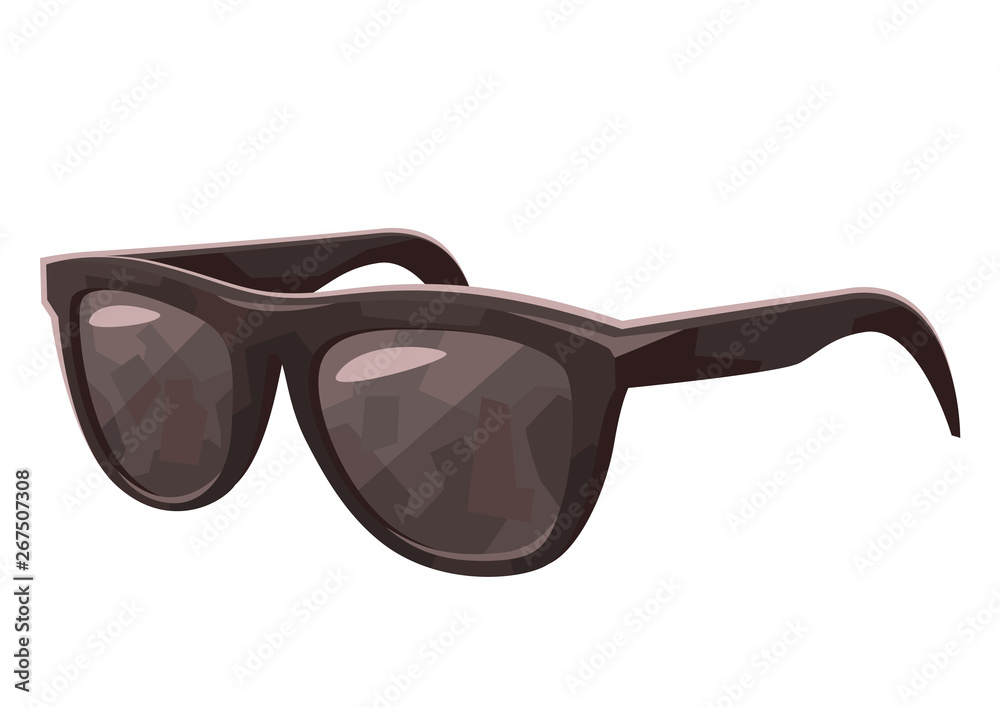 Beautiful black Sunglasses isolated on white background