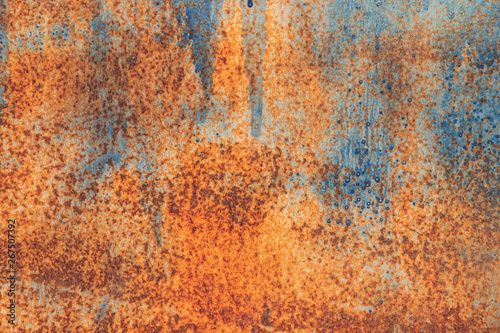 Orange Metal rusty background, Metal grunge texture © jat306