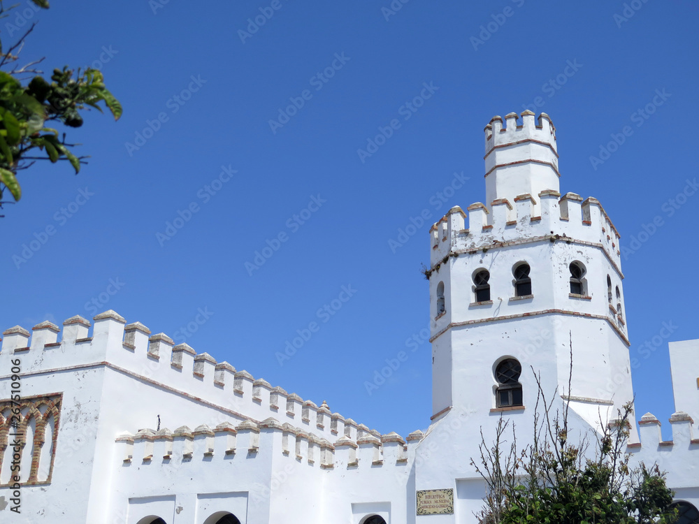 Tower on Tarifa library building Tower on Tarifa library building