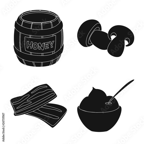 Vector design of organic and cooking logo. Collection of organic and flavors stock symbol for web.