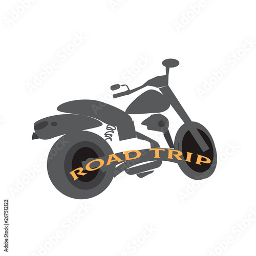 a road trip by motocycle with rear mirror view