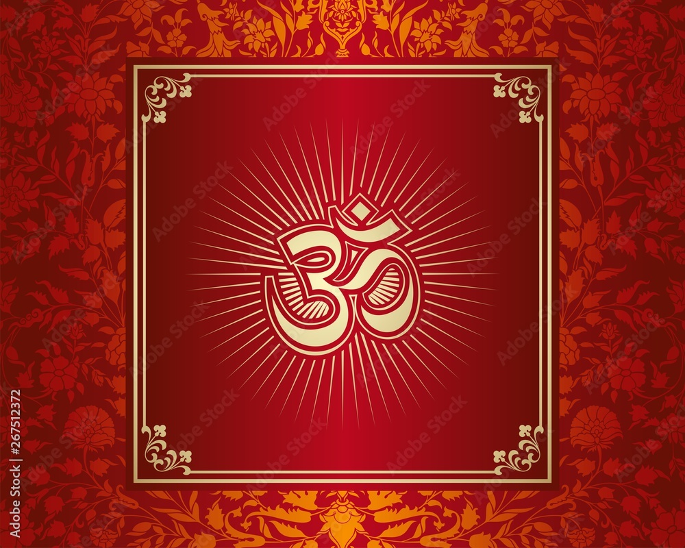 aum syllable, paisley design ,Hinduism, India aum syllable, paisley design ,Hinduism, India