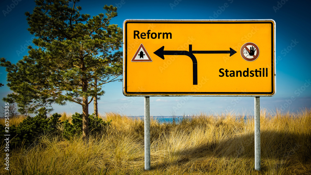 Street Sign to Reform versus Standstill