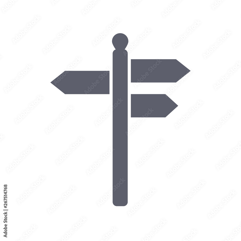 gray signpost icon, vector illustration gray signpost icon, vector illustration