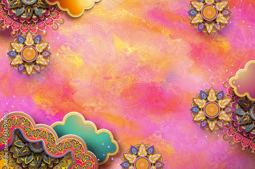 Canvas Print Elegant arabesque flower