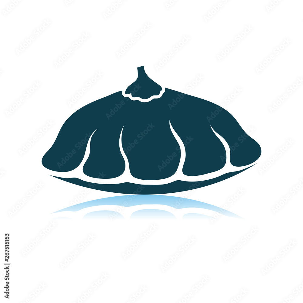 Bush Pumpkin Icon On Gray Background Bush Pumpkin Icon On Gray Background