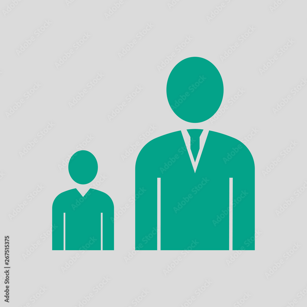 Man Boss With Subordinate Icon Man Boss With Subordinate Icon