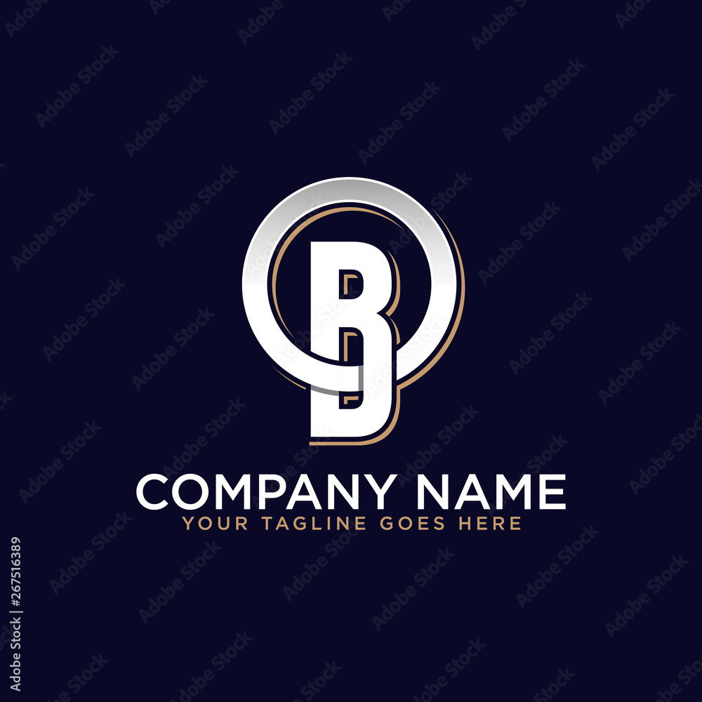 Fototapeta premium OB initial name logo , trending vector, this logo can used sport, real estate, construction etc