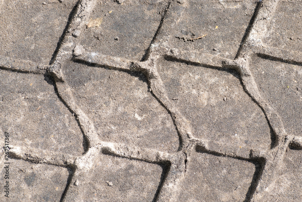 Fototapeta premium Truck tire track