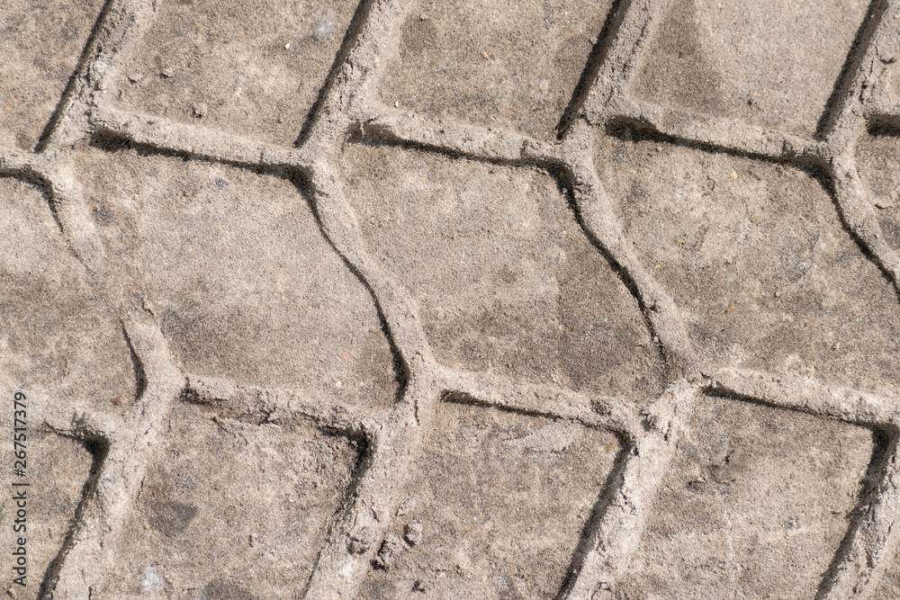 Obraz premium Truck tire track