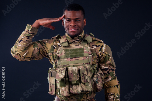 american man in camouflage suit sorrow