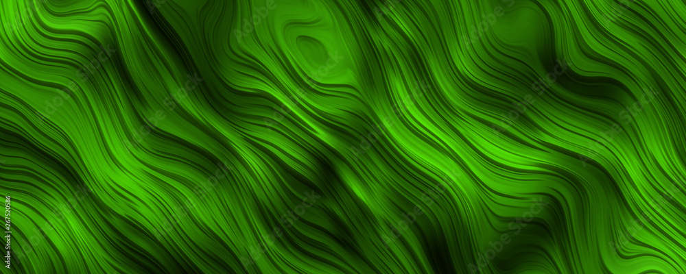 Green curly lines background