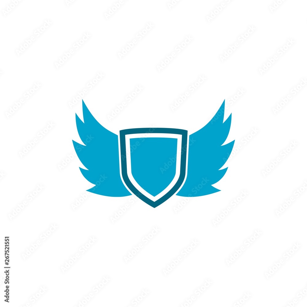 Obraz premium Shield with wings logo design