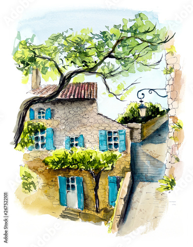 Provence. Hand drawing illu...