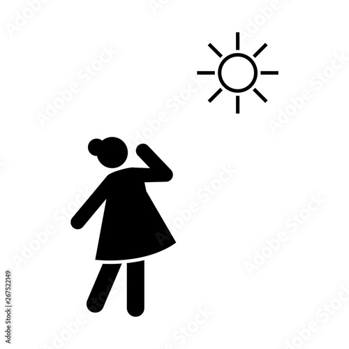 Sun, woman, problem, lupus icon. Element of systemic lupu icon. Premium quality graphic design icon. Signs and symbols collection icon for websites