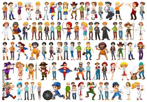 Set of people character