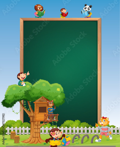 Animal on board banner