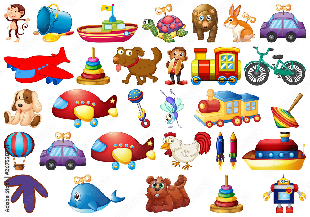 Fototapeta premium Set of children toys