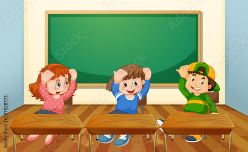 Student in the classroom