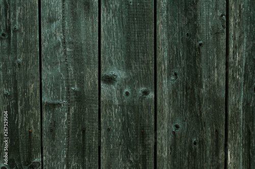 Texture of dark shabby gray green wood. Wood plank grey texture background. Background of shabby dark gray wooden boards. Dirty wooden fence. Abstract texture dark shabby gray. Wooden grunge texture. 