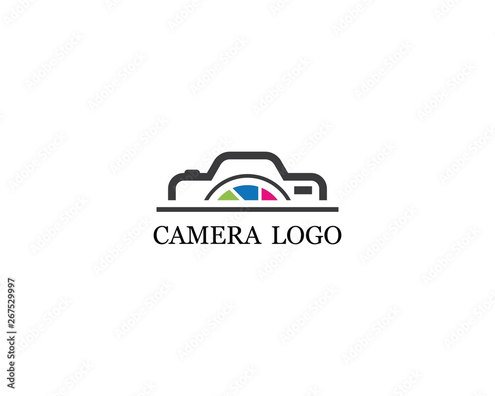 Obraz premium Camera logo template vector icon
