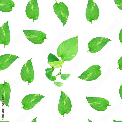 Green leaf texture pattern