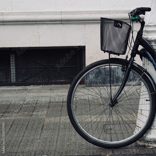 bicycle transportation wheel in the street, bike wheel