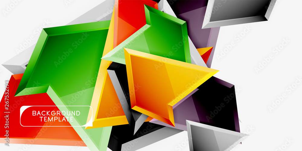Bright colorful triangular poly 3d composition,abstract geometric background, minimal design, polygonal futuristic poster Bright colorful triangular poly 3d composition,abstract geometric background, minimal design, polygonal futuristic poster
