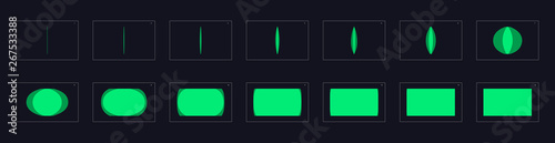 Animation transitions effect. Sprite Sheet of transitions. Ready frame by frame animation for games, cartoon or animation. green color scene transition effect. Animation transitions effect 39