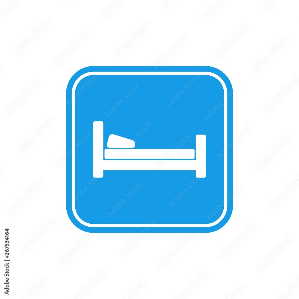 Bed icon, symbol sleep, night hotel motel Bed icon, symbol sleep, night hotel motel