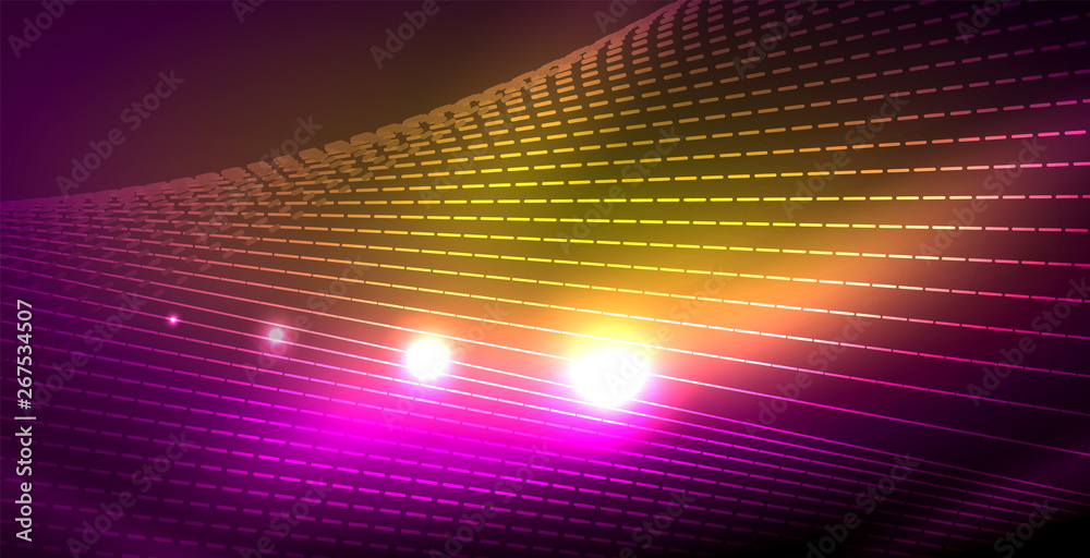 Fototapeta premium Shiny neon space background