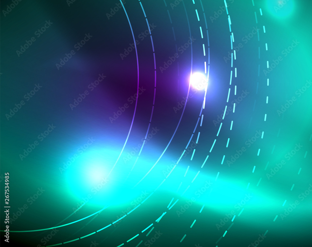 Neon circles abstract background Neon circles abstract background