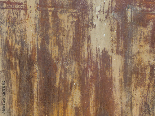 background image of rust  stains of paint on a metal wall