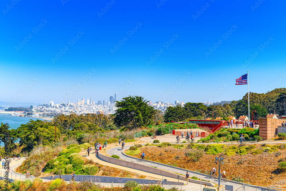 Panoramic view of the San Francisco city.