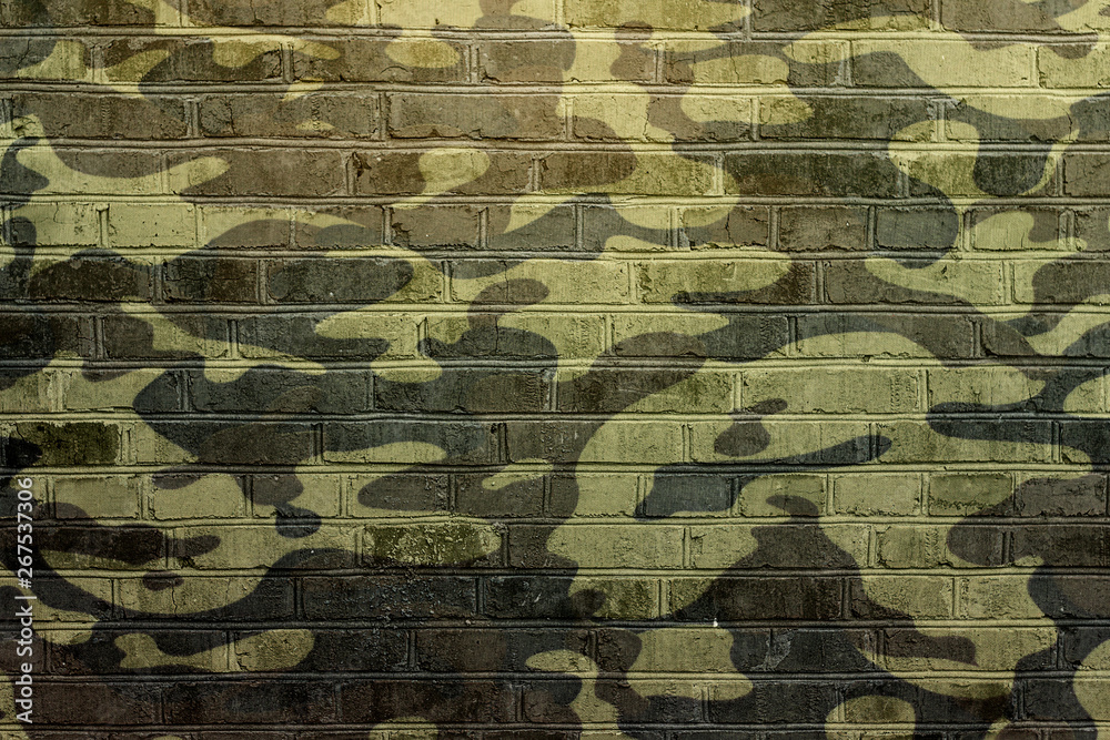Background old military brick wall, texture Stock Photo Adobe Stock