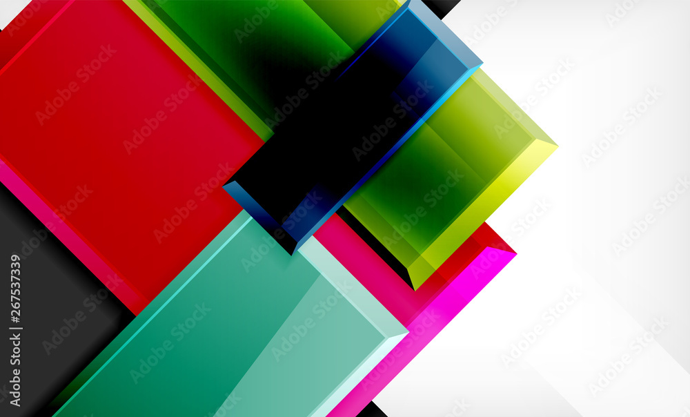 Color squares futuristic abstract background