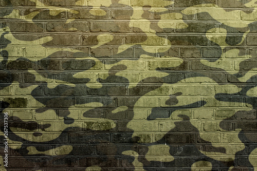 Background old military brick wall, texture photo