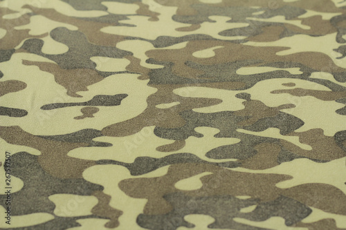 Closeup of military uniform surface.