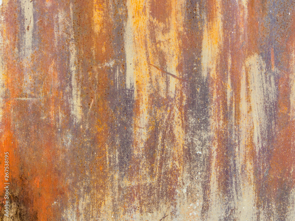 abstraction texture drawings rust on metal and peeling paint